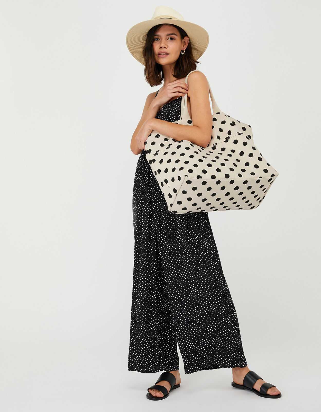 Polka dot tote deals bag