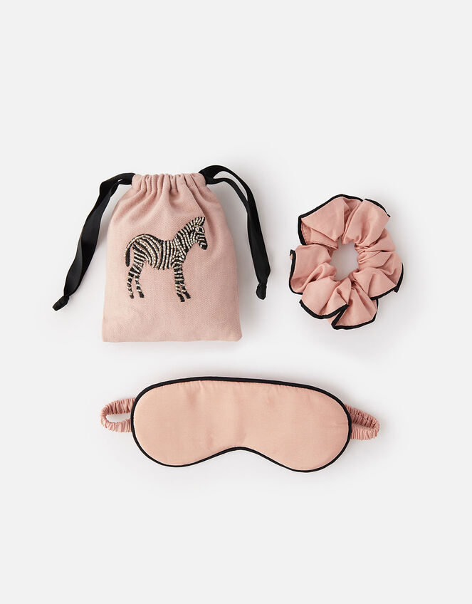 Zebra Eye Mask, Pouch and Scrunchie Set WWF Collaboration, , large