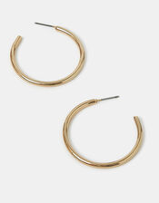 Medium Tube Hoop Earrings, Gold (GOLD), large
