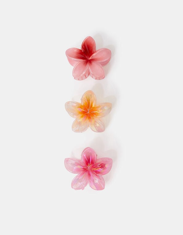 3-Pack Tropical Flower Claw Clips, , large