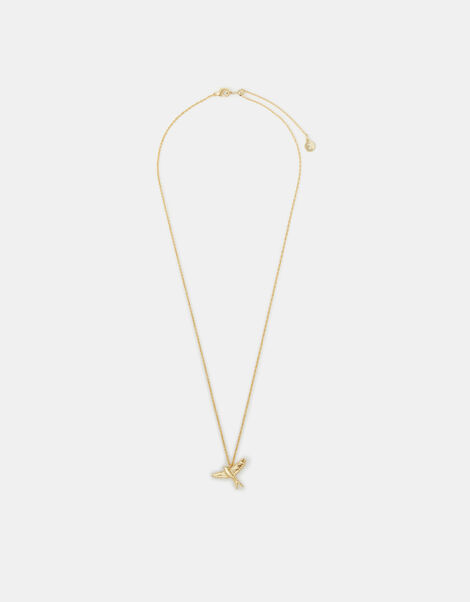 14ct Gold-Plated Bird Pendant Necklace, , large