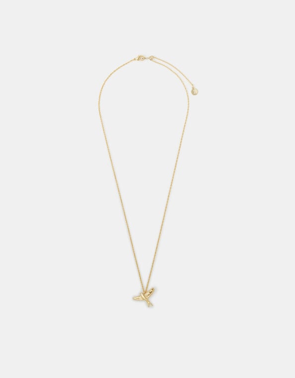 14ct Gold-Plated Bird Pendant Necklace, , large