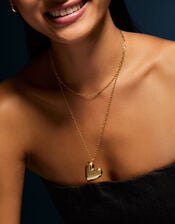14ct Gold-Plated Heart Pendant Necklace, , large
