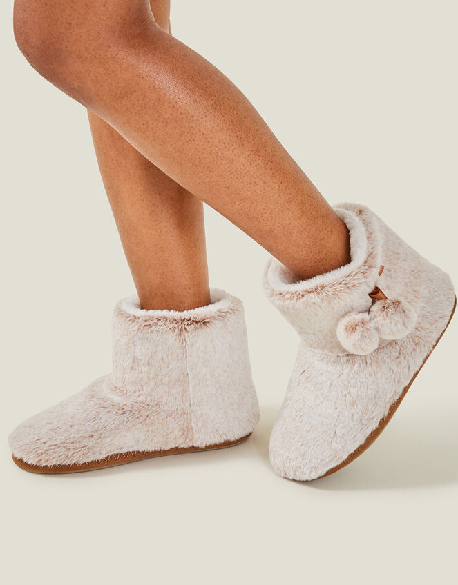 Super-Soft Slipper Boots, Brown (BROWN), large