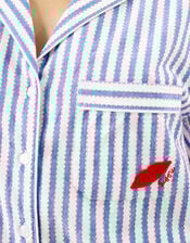 Bisou Stripe Short Pyjamas Set, Blue (BLUE), large