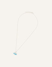 Sterling Silver Stone Pendant Necklace, , large