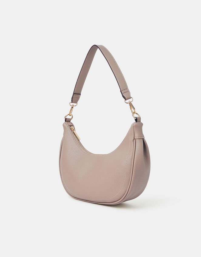 Crescent Shoulder Bag, Mink (MINK), large