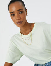 Sterling Silver Crystal Necklace, , large