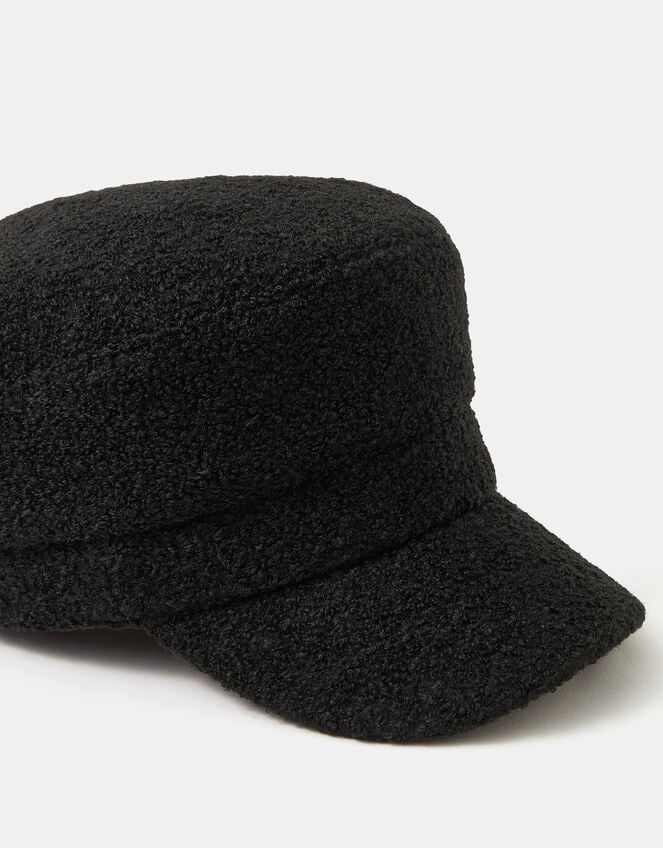 Boucle Baker Boy Hat, Black (BLACK), large