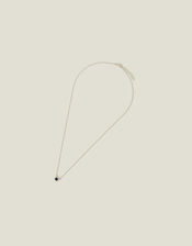 Sterling Silver Stone Pendant Necklace, , large