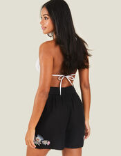Embroidered Shorts, Black (BLACK), large