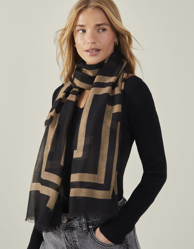 Firenze Print Lightweight Scarf, , large