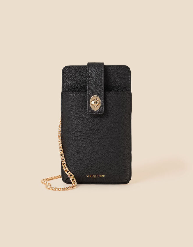 Chain Phone Bag, Black (BLACK), large