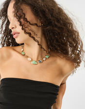 Mixed Stone Statement Collar Necklace, , large