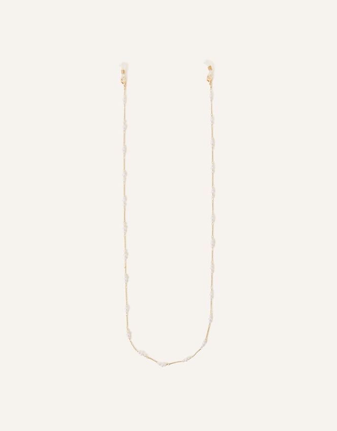 Pearl Detail Fine Sunglasses Chain, , large