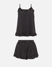 Spot Vest Set, Black (BLACK WHITE), large