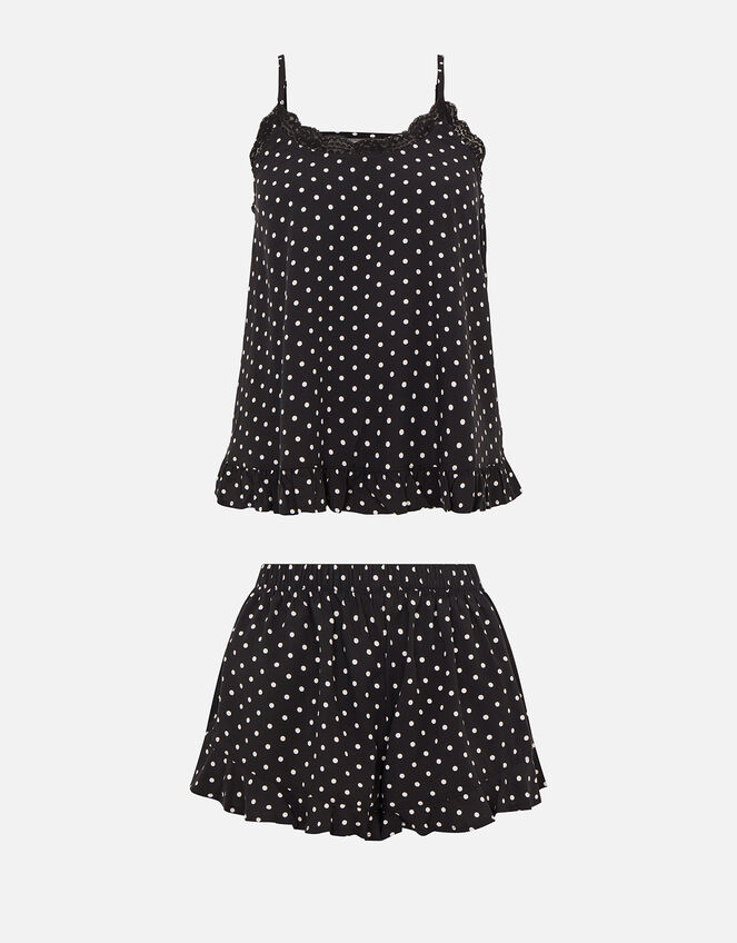 Spot Vest Set, Black (BLACK WHITE), large