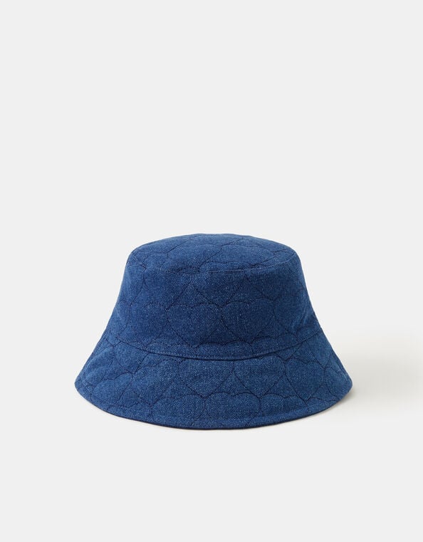 Denim Heart Bucket Hat, , large