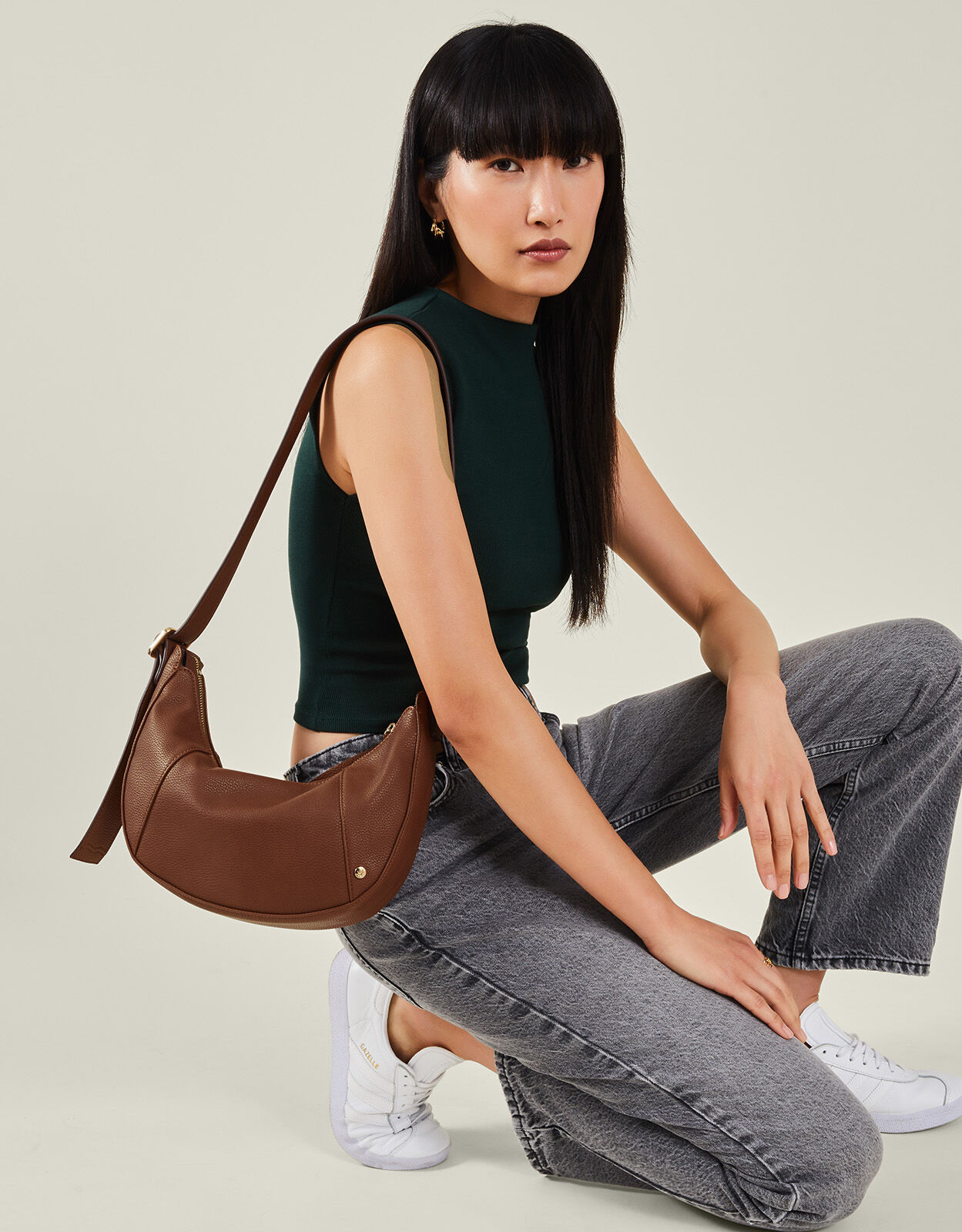 Sling Cross Body Bag Tan
