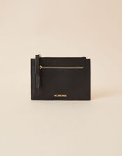 Zip Card Holder, Black (BLACK), large