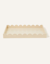 Large Wood Scallop Tray, , large