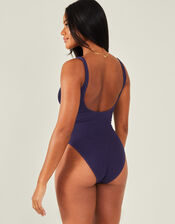 Crinkle Swimsuit, Blue (NAVY), large