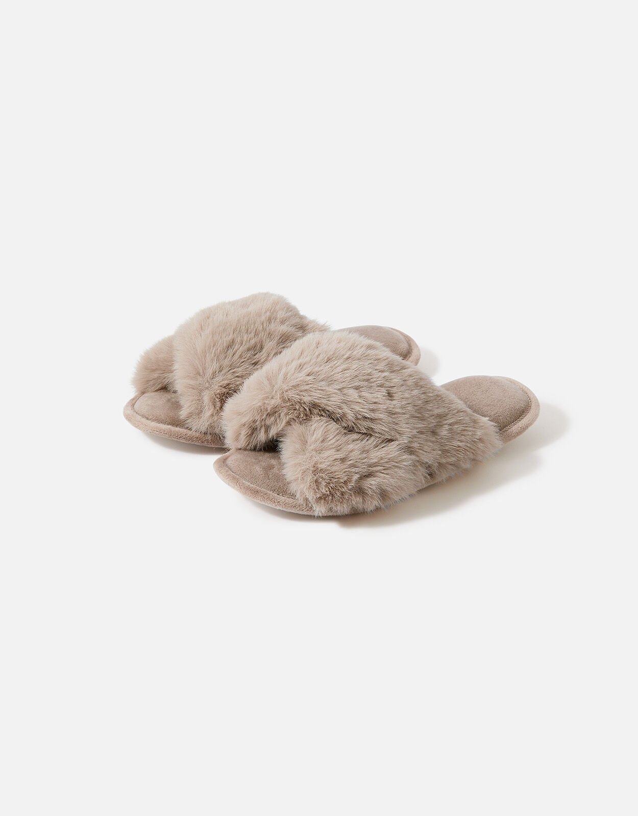 Super Soft Faux Fur Sliders Mink Slippers Accessorize UK