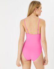 Scallop Shaping Swimsuit , Pink (PINK), large
