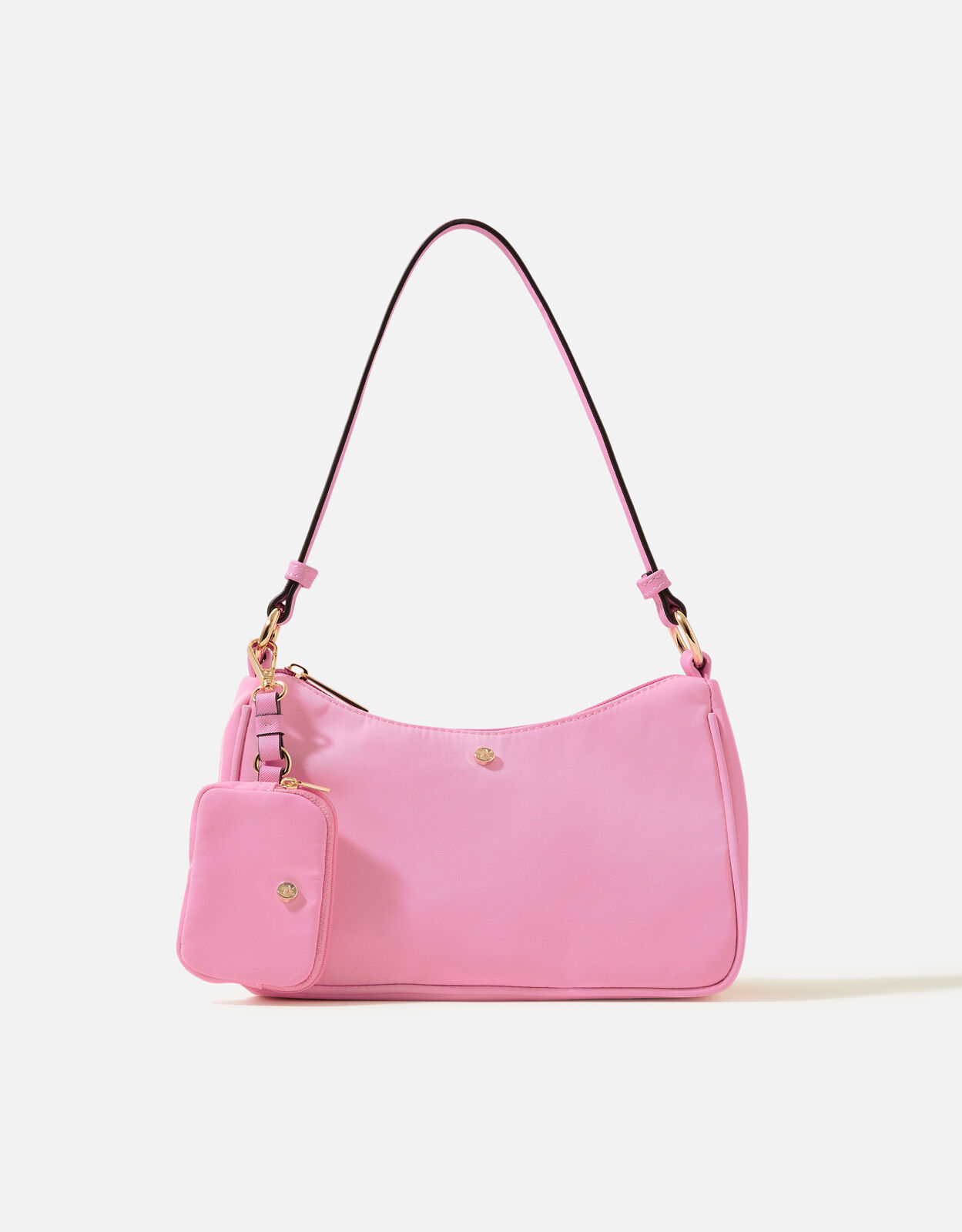 Pink nylon shoulder bag sale