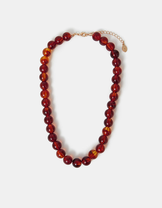Chunky Beaded Resin Necklace, , large