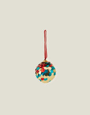 Hand-Embellished Sequin Bauble, Teal (TEAL), large