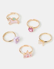 5-Pack Girls Fairy Tale Rings, , large