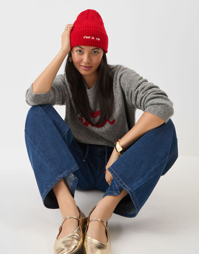 C'est La Vie Beanie Hat, , large