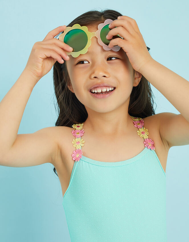 Girls Flower Ombre Sunglasses, , large