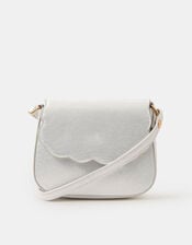 Girls Metallic Scallop Bag, , large