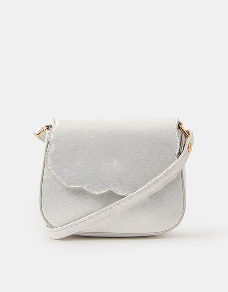 Girls Metallic Scallop Bag, , large