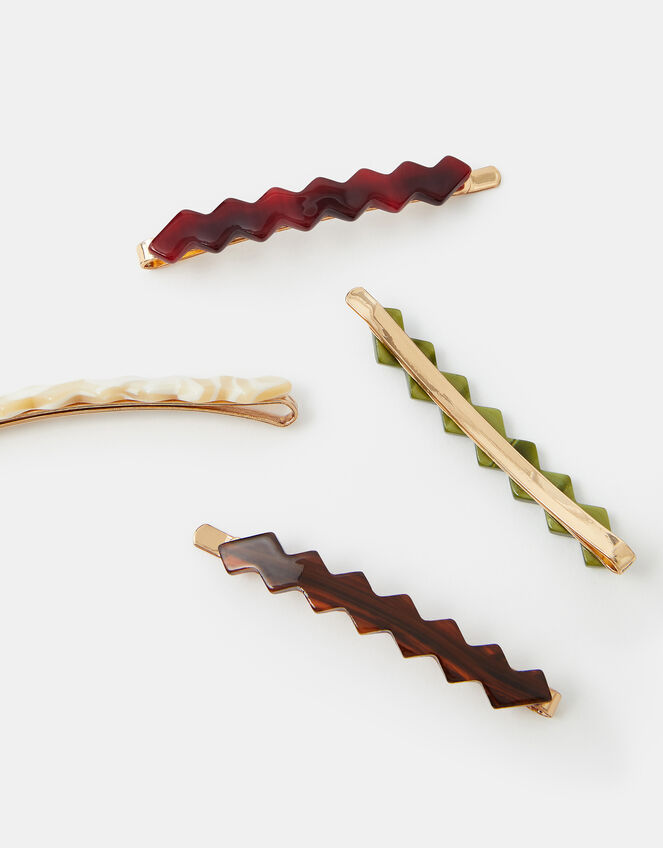 4-Pack Wiggle Resin Hair Slides, , large