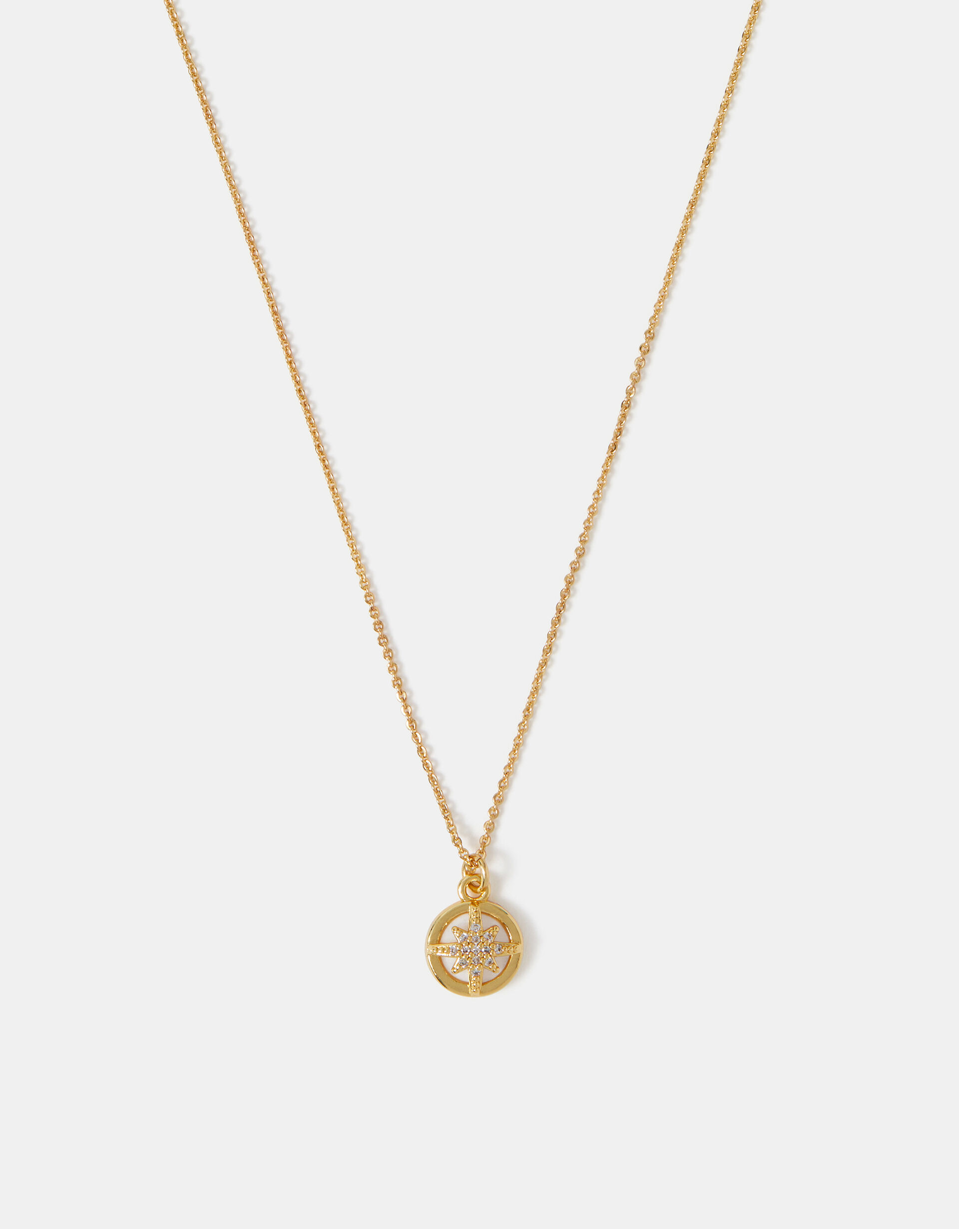 accessorize 14ct Gold-Plated Star Pearl Pendant Necklace