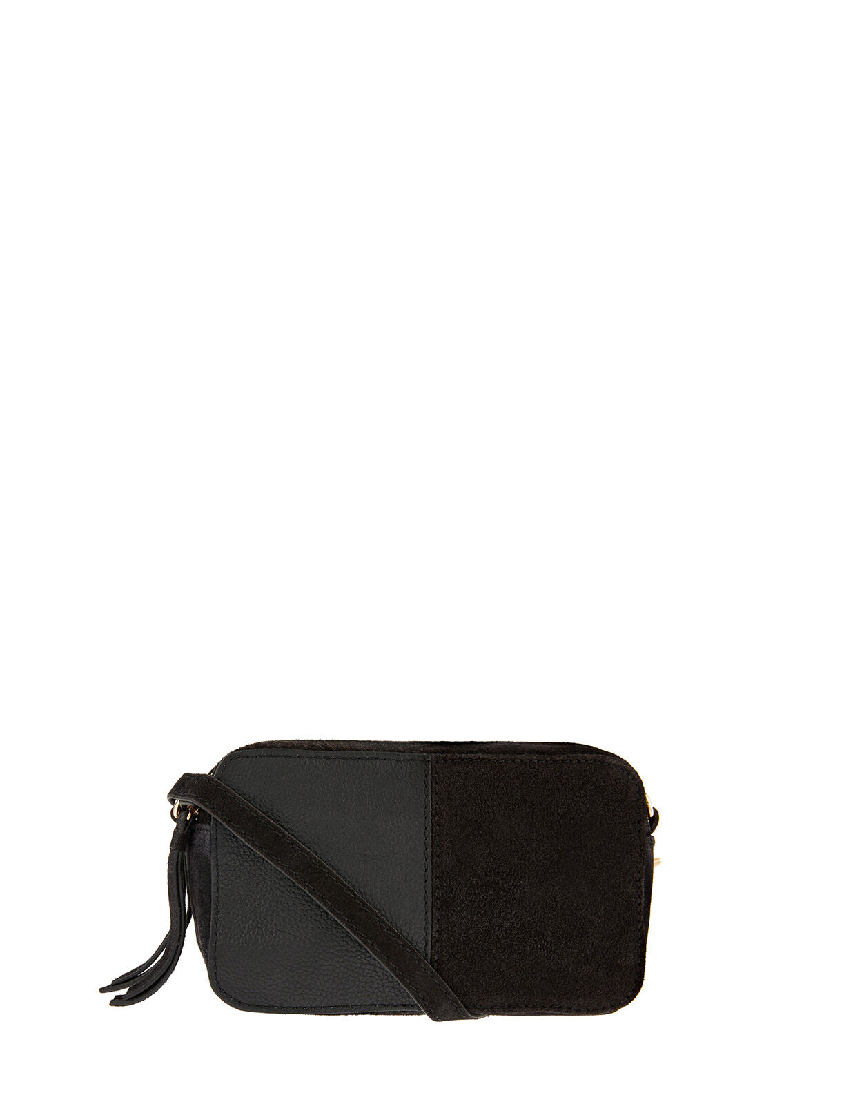 Macy Suede and Leather Cross Body Bag