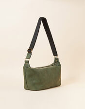 Soft Webbing Cross-Body Bag, Green (KHAKI), large