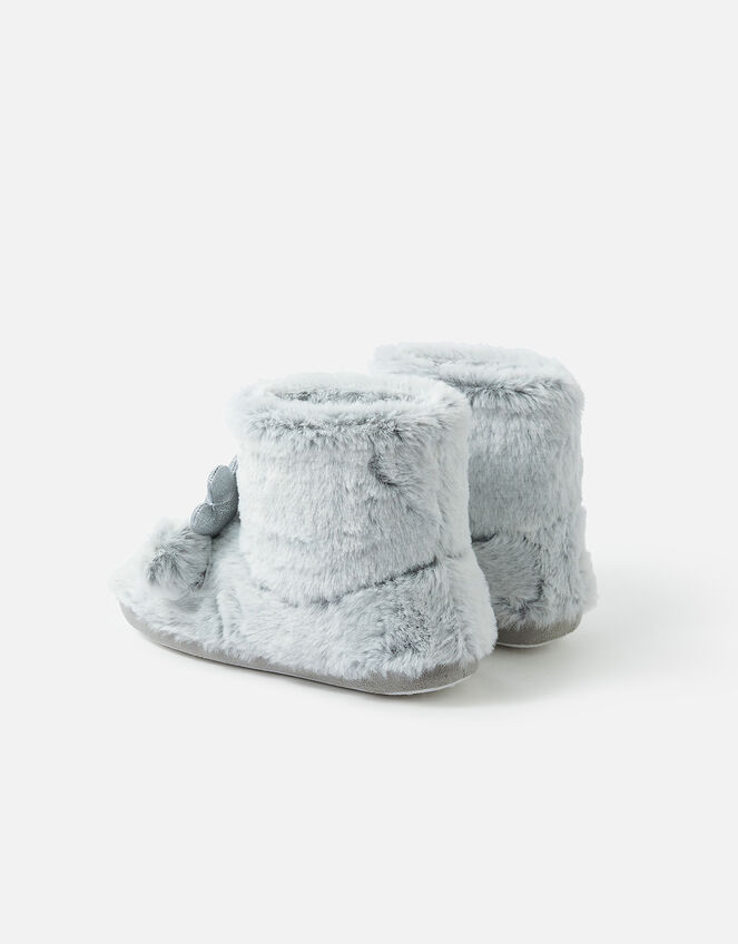  Sparkle Reindeer Slipper Boots, Grey (GREY), large