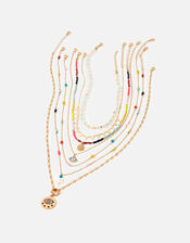 Rainbow Layered Necklace, , large