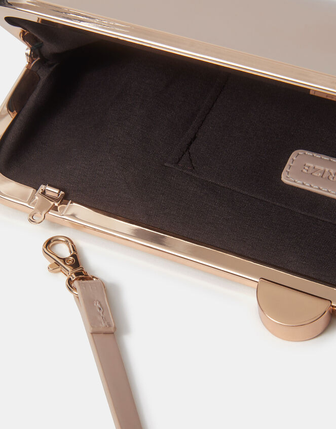 Clip Frame Clutch Bag, Nude (NUDE), large