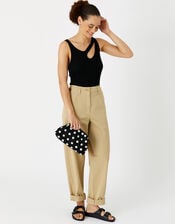 Polka Dot Beaded Clutch, , large