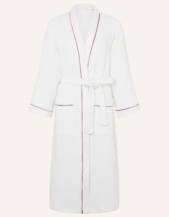 Waffle Robe , Ivory (IVORY), large