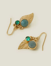 Leaf Stone Drop Earrings, , large