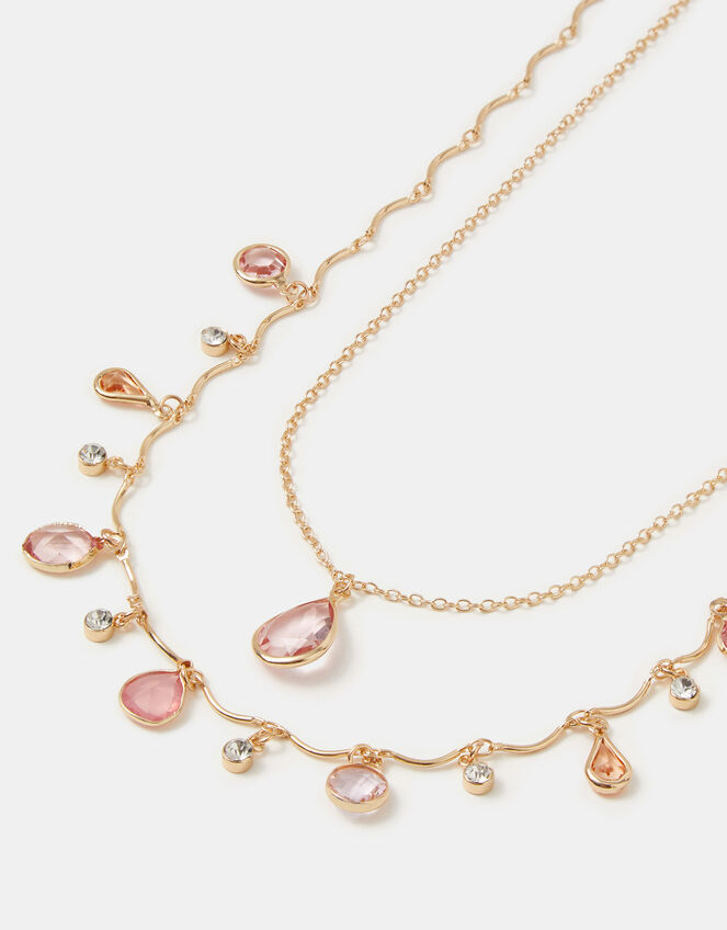 2-Pack Gemstone Pendant Necklaces, , large