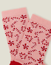 Candy Cane Socks, Pink (PINK), large