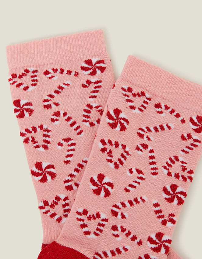 Candy Cane Socks, Pink (PINK), large