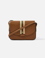 Webbing Cross-Body Bag, Tan (TAN), large